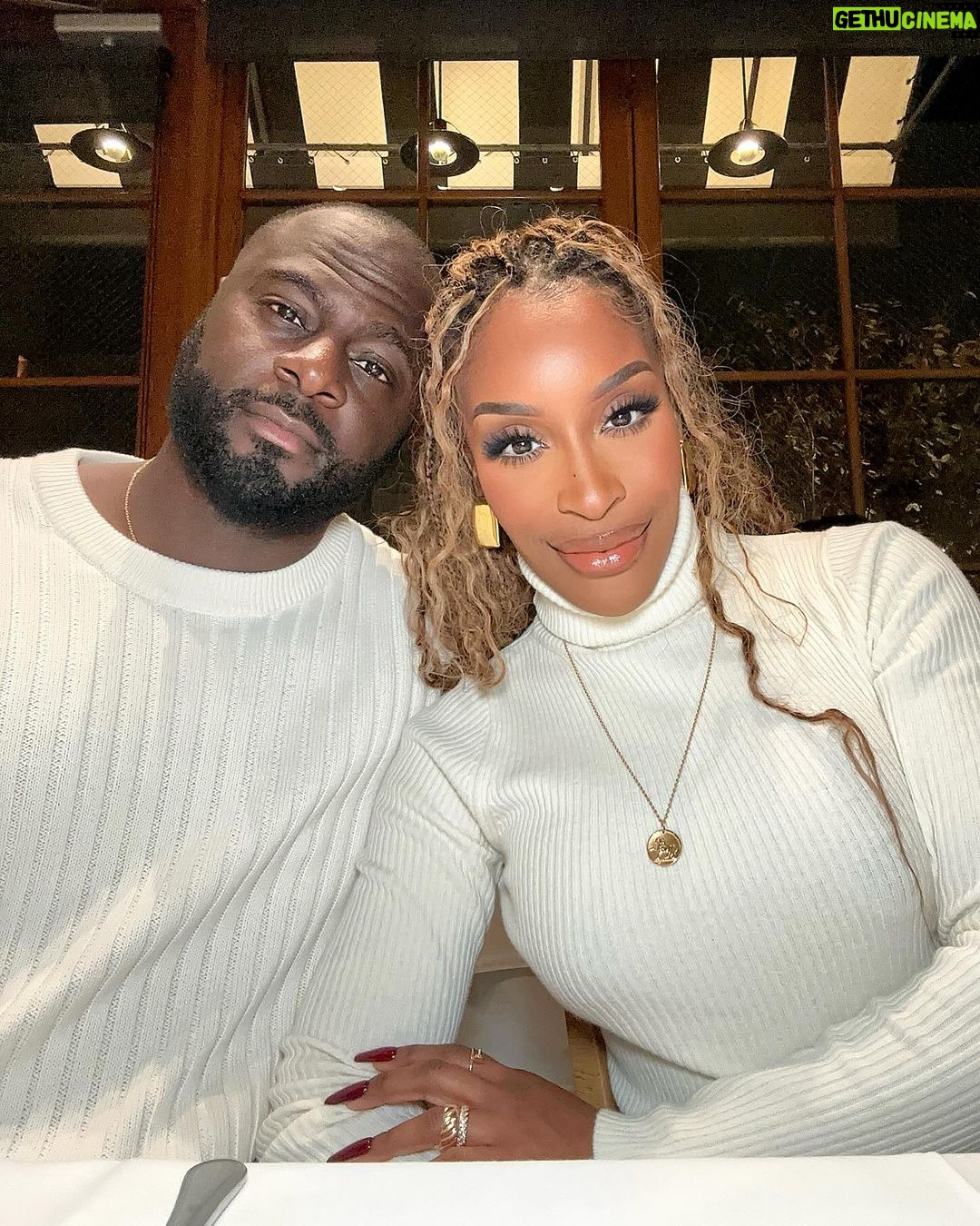 Jackie Aina Instagram - good luck tryna release me and my man from the shackles of wearing matching outfits 🥹🫶🏾