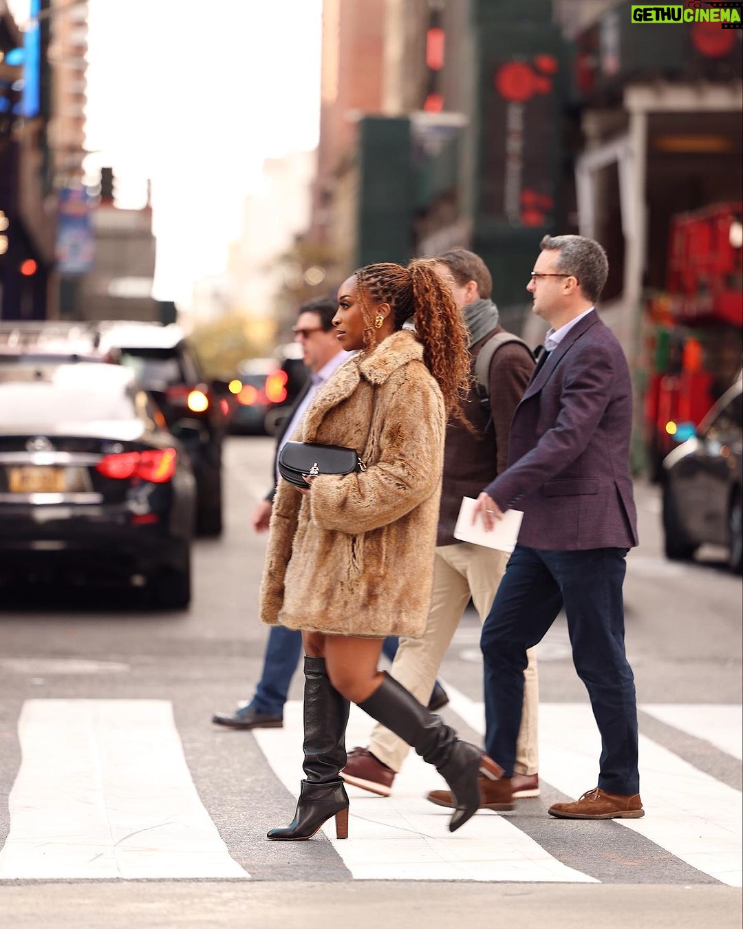 Jackie Aina Instagram - draped in @michaelkors for the @tiktok x @sephora creators summit and absolutely loved this look Times Square, New York City