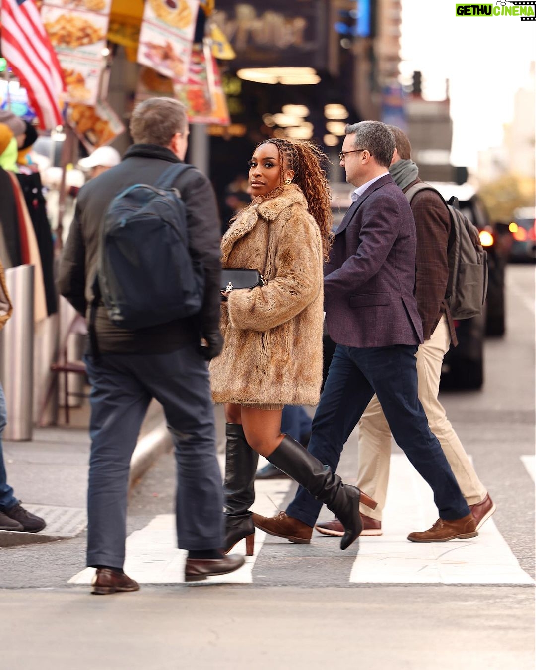 Jackie Aina Instagram - draped in @michaelkors for the @tiktok x @sephora creators summit and absolutely loved this look Times Square, New York City
