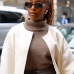 Jackie Aina Instagram - a trip to the jeweler 💎🧊congratulations Chiefer on the new Mayfair location 🥂 coat: Rhune cardigan: Dissh shorts: Jacquemus boots: Dior glasses: celine handbag: bottega #mayfairlondon #mayfairjewellers #bottegavenetabag #bottegaandiamo #celineglasses #londonstreetstyle Mayfair London