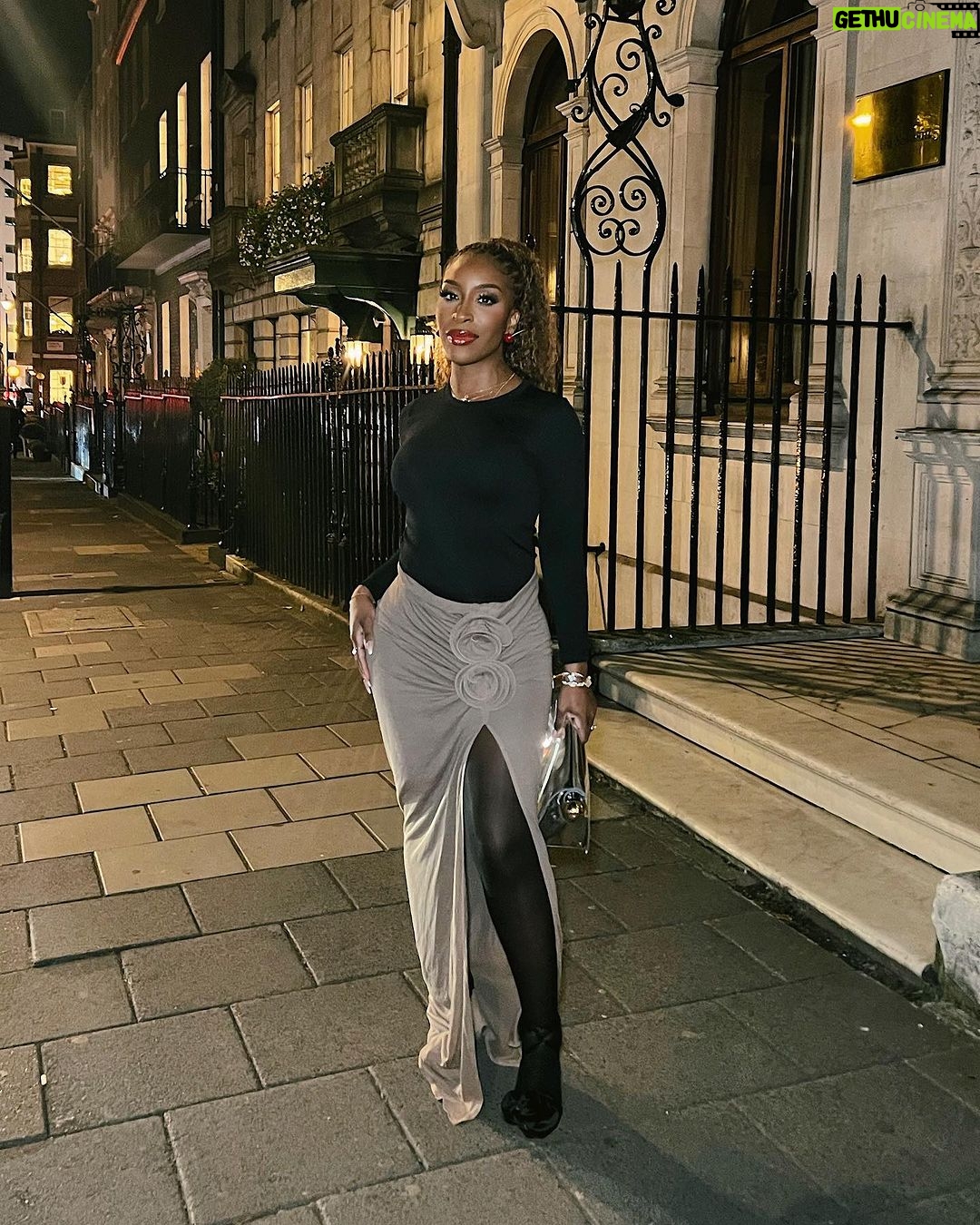 Jackie Aina Instagram - take me to another country so I know itโs real ๐ Annabel's Club, Mayfair