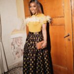 Jackie Aina Instagram - @ladoublej the clothes were practically dancing off the hangers 😍such a gorgeous display of Milanese culture and design 🇮🇹🇮🇹thank you for having me! #ladoublej #milanfw #milanfashionweek