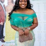 Jackie Appiah Instagram - Partying it up in London for this amazing wedding! Love is in the air 🎉💍 Dress @yoli_koomson Styled by @bveystyling Bag @benedettabruzziches Bag available at @vivaboutiquegh #WeddingGuest #LondonVibes"