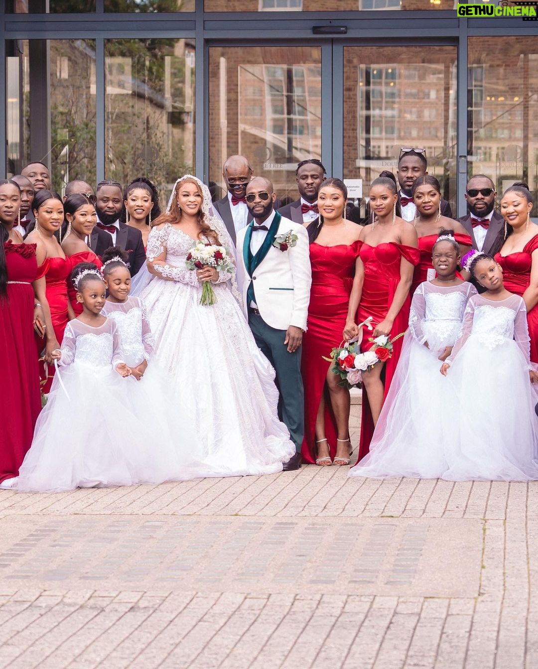 Jackie Appiah Instagram - Two decades of love, a lifetime of memories. Cheers to 20 years of wedded bliss🥂💍 Bride: @just_ajaaz Groom: @richardwuni Bridal Gown outfit Design by @Rikaotobyme Bride Reception Gown: @Rikaotobyme Bride Traditional Outfit: @Rikaotobyme Grooms Agbada Outfit @Rikaotobyme Bridalstylist @samismediaproduction Planner @Samirayakubu @abilabtos Makeup @bukolastouch_ Hairstylist @SlayEDBYL Earrings @aminamuaddi Hair @wowangel Bridalrobe @Esty Bouquet @OakleyHouse Room Decor @DoubletreeHilton Shoes & Bags @_ajasboutique Shoes @AminaMuaddi Cocktails @koxmet_cocktails Decor @kay_and_tee_decor Event coordinator @abilabtos Photography: @Kreativemindweddings Videography: @Kreativemindweddings MC @mc__crespo Limousine: @chauffeurride_official Floor deco & Effects @luxuryeffectsuk Catering @enoletykitchen Cake @lonnasgloriouscakes Grooms suit @aristocracylondon Grooms shoes @christianlouboutin @D&G @_ajasboutique