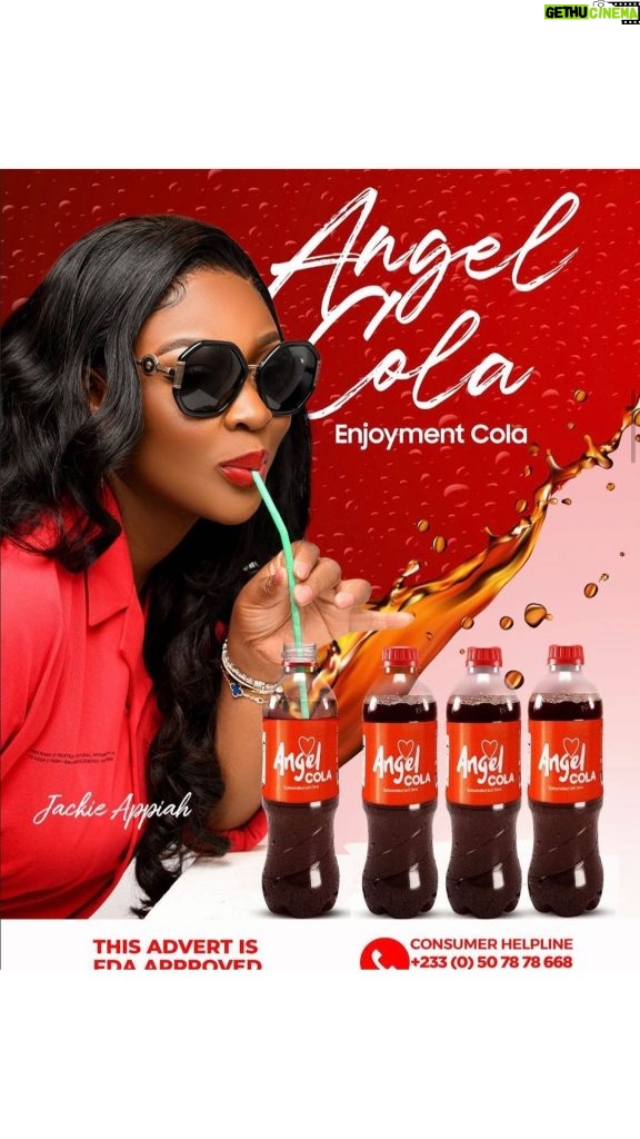 Jackie Appiah Instagram - Angel Cola enjoyment Cola @adonkocompanyltd @angelcolagh #Angelcola