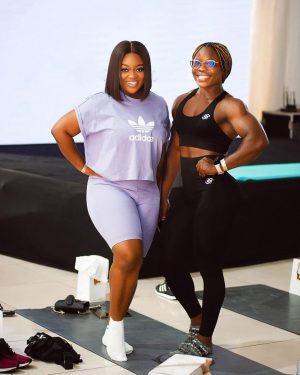 Jackie Appiah Instagram - Strong is the new pretty 💪👧 #WorkoutGoals #FitnessJourney"
Hair @shika_hairgh 
Event @wellnessfestaccra 
Organized by @randrluxury
