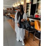 Jackie Appiah Instagram - Aunty Vibes Dress by @sistabyeyoro Styled by @bveystyling Makeup @cheeks_nbrows #burberry #chanelbag