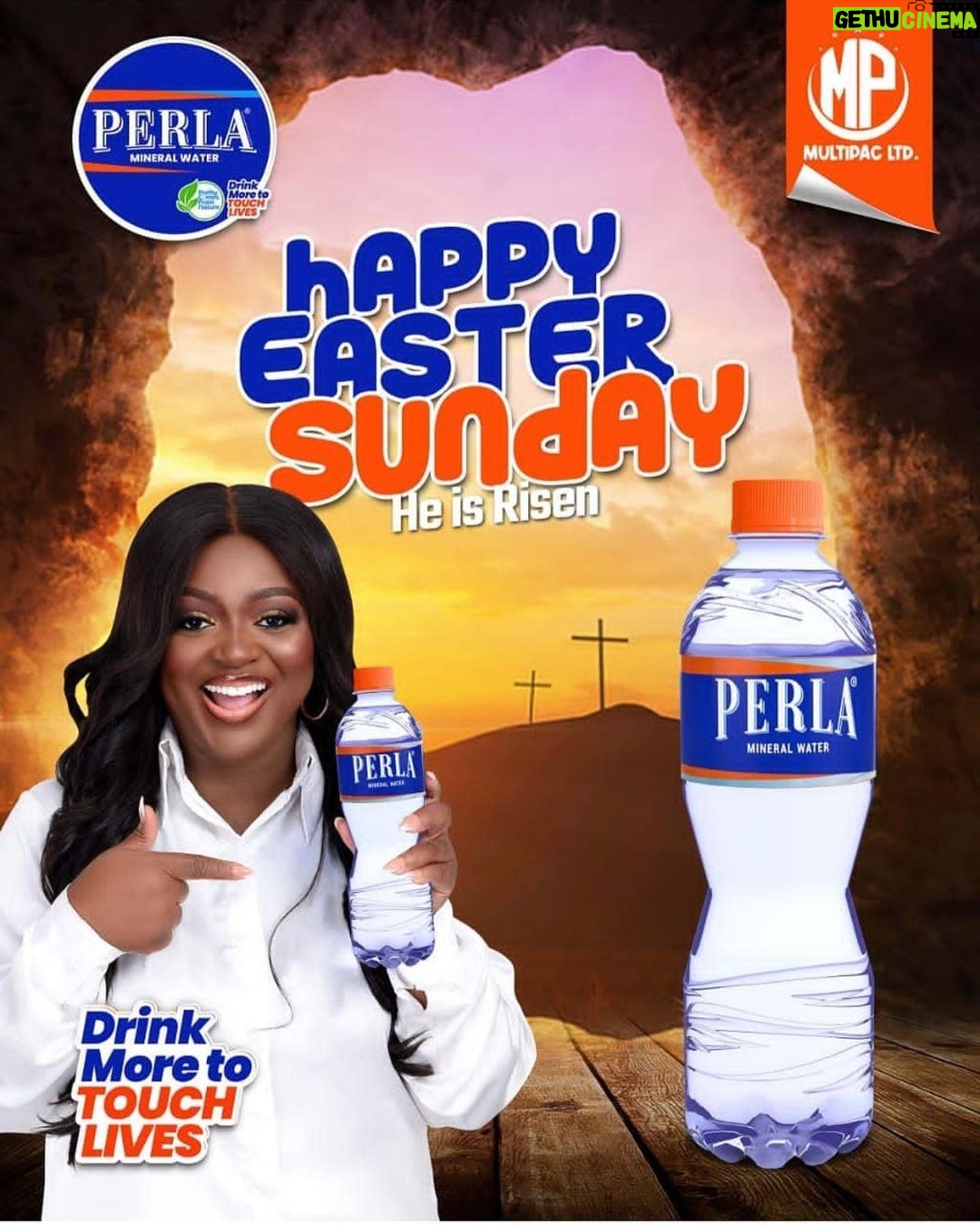 Jackie Appiah Instagram - @perlamineralwater & Myself want to wish you a HAPPY EASTER