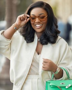 Jackie Appiah Instagram - You had me at Bonjour. Photograph @kumi_andrew_01 Makeup @tbeauty_pro Styled by @bveystyling Coordinator @darlenebk