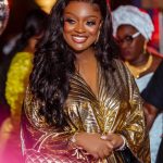 Jackie Appiah Instagram - Abijan Chronicles Hair styled by @lenabeauty17 Dress sourced by @byroyaleuk Styled by @bveystyling MUA @chelseablaq_ Pictures by @mat_clic