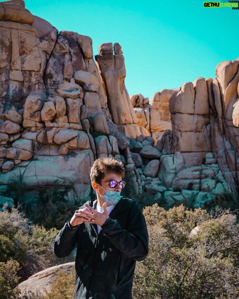 Jacob Bertrand Instagram - Quick trip to Joshua Tree. “not so thin lizzy” (V3?) @brotherguy_ And to that random girl we met from Montana.. this send was for you Thanks @cooperroth for edits ;) Joshua Tree National Park