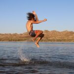 Jacob Bertrand Instagram – Jump or kick? Colorado River