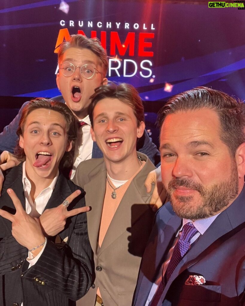 Jacob Bertrand Instagram - Had the BEST time at the Crunchy Roll Anime Awards. I’ve been a huge anime fan since I was a kid so this was a dream come true to come to Japan for the first time and meet so many creators of the media I love.SO AWESOME!!! Tokyo, Japan