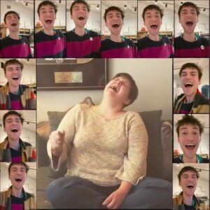 Jacob Collier Instagram - Two Easters ago. Love you madly @yebbasmith 🌉 🌊