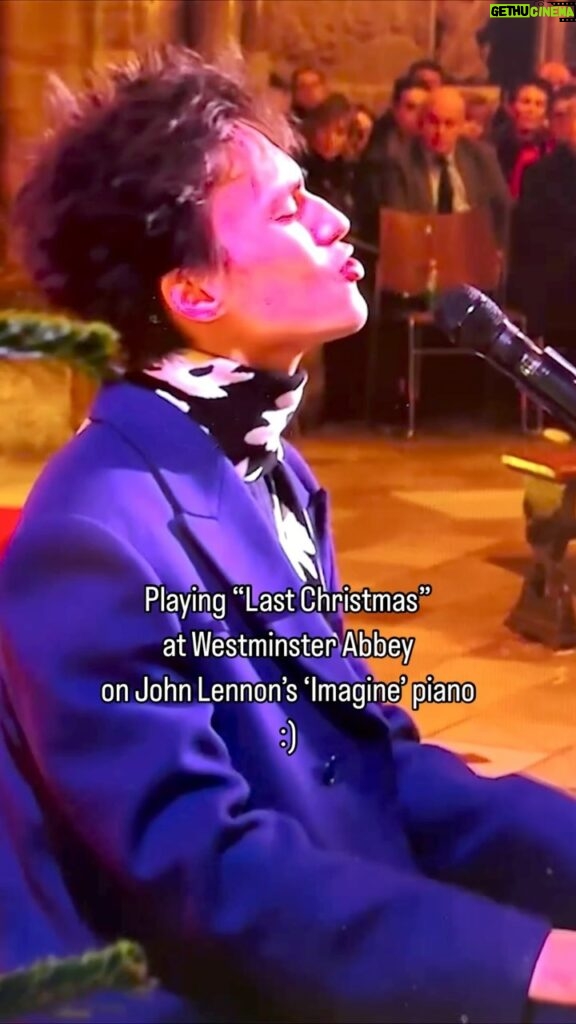 Jacob Collier Instagram - “Last Christmas” at Westminster Abbey on John Lennon’s ‘Imagine’ piano, for the Royal Carol Concert! If you play Whammageddon, I sincerely apologise for today’s antics.