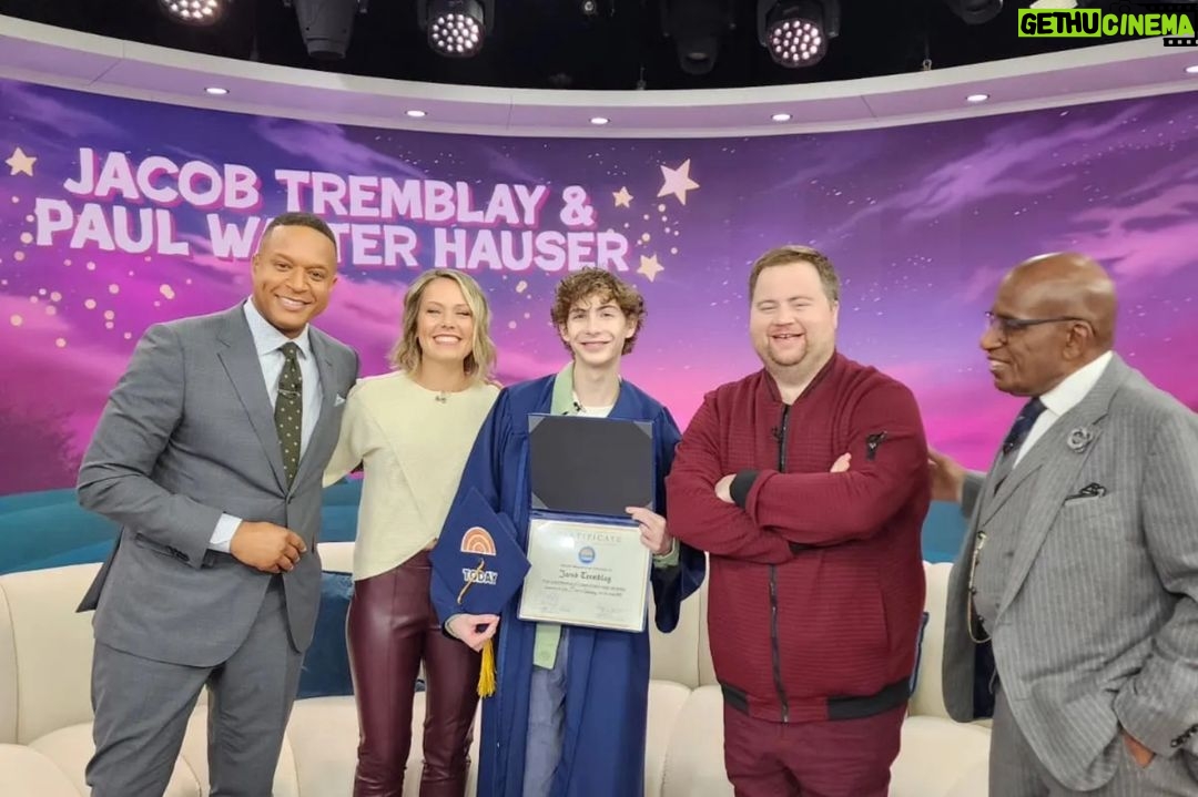 Jacob Tremblay Instagram - Thank you so much, @TheTodayShow, @paulwhausergram, and @MarkHamill this morning was a dream! #OrionandtheDark ðŸŒ