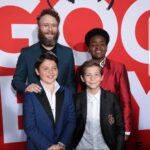 Jacob Tremblay Instagram - The boys are back in town! 😈 #AboutLastNight #GoodBoysMovie LA premiere Los Angeles, California
