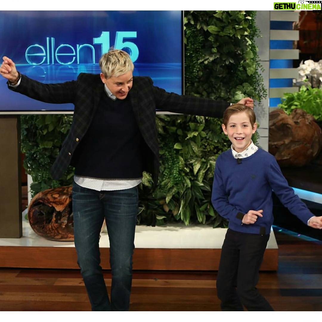 Jacob Tremblay Instagram - Always a joy to visit @TheEllenShow because she chooses kind every day! #WonderMovie #ChooseKind 💙💙💙