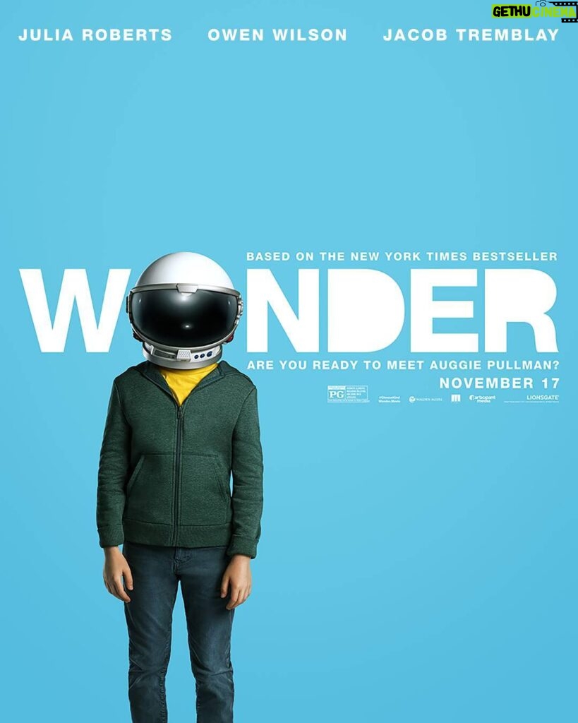 Jacob Tremblay Instagram - #TrailerAlert!🚨 Watch @TodayShow tomorrow @ 8am to see the first trailer for @WondertheMovie! I'm so proud to be a part of this film! Let's #ChooseKind everybody! 💙
