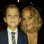 Jacob Tremblay Instagram – J-Trem meets J-Law #jenniferlawrence #oscarslunch #roomthemovie