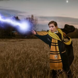 Jacob Tremblay Instagram - "In dreams we enter a world that is entirely our own." - Albus Dumbledore 
*
*Check out @funcostumes for your COVID-safe Halloween celebrations. #gifted
(📷: @camillecandia) 
*
*#hufflepuff #harrypotter #Hogwarts #halloween #halloweencostume #mischiefmanaged