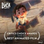 Jacob Tremblay Instagram - What a great way to start the day! Congratulations to @enricocasa & everyone that worked on #PixarLuca for their #CriticsChoice & #GoldenGlobe nominations for #BestAnimatedFeatureFilm 🥳