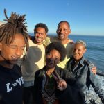 Jada Pinkett Smith Instagram - A heart filling Saturday night with the fam✨AND … I got to celebrate the fact that I finished recording my audiobook of Worthy that afternoon with the fam as well. Joy is all too real♥️🪽 #familylove #IamYouareWeareWorthy