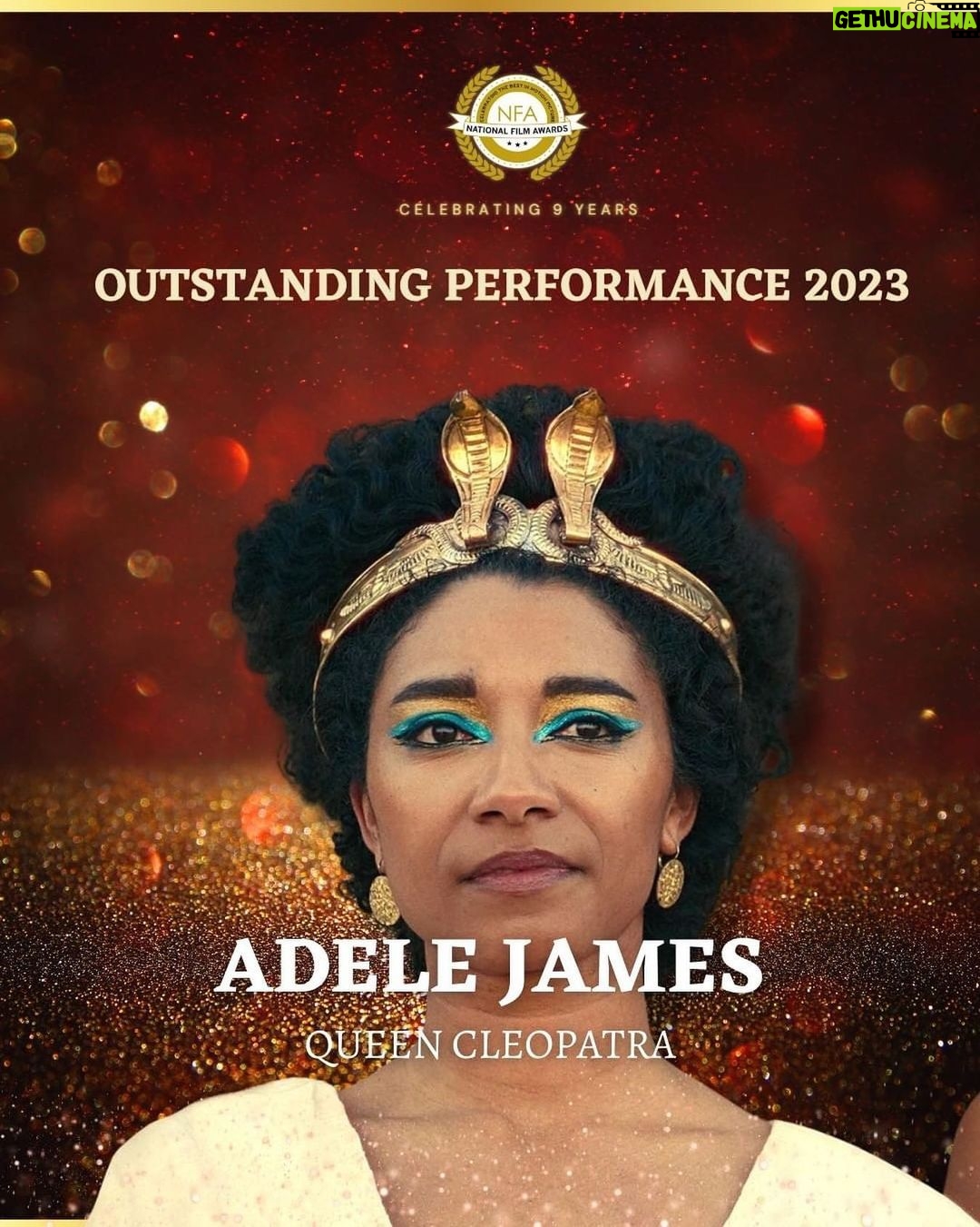 Jada Pinkett Smith Instagram - I would like to send a huge congrats to @adele_jjames who won Outstanding Performance at the @nationalfilmawards in London for our Netflix docuseries Queen Cleopatra ✨ I am so happy for you🫂 Congrats, congrats…CONGRATS!