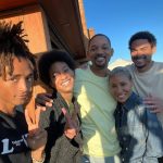 Jada Pinkett Smith Instagram - A heart filling Saturday night with the fam✨AND … I got to celebrate the fact that I finished recording my audiobook of Worthy that afternoon with the fam as well. Joy is all too real♥️🪽 #familylove #IamYouareWeareWorthy