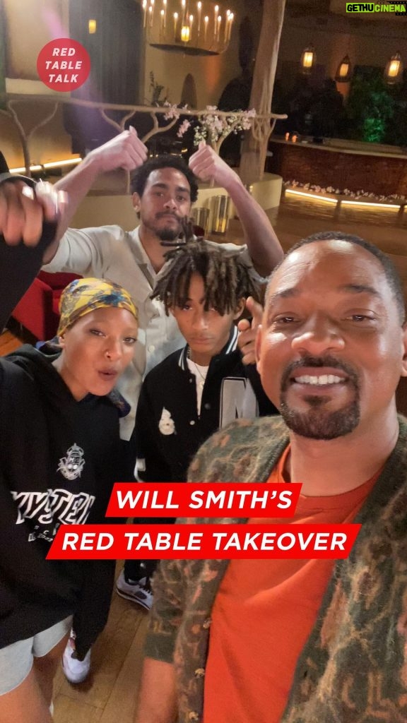 Jada Pinkett Smith Instagram - Join Will at the Red Table TODAY as he discusses with Trey, Jaden and Willow the importance of their generation understanding the history of slavery. Will also discusses the psychological affects of playing a role like Whipped Peter. It’s a fascinating discussion✨ Make sure to tune in✨STREAMING NOW
