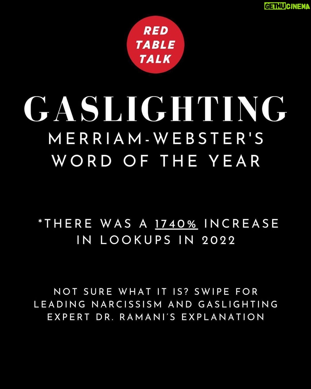 Jada Pinkett Smith Instagram - Gaslighting vs. Lying