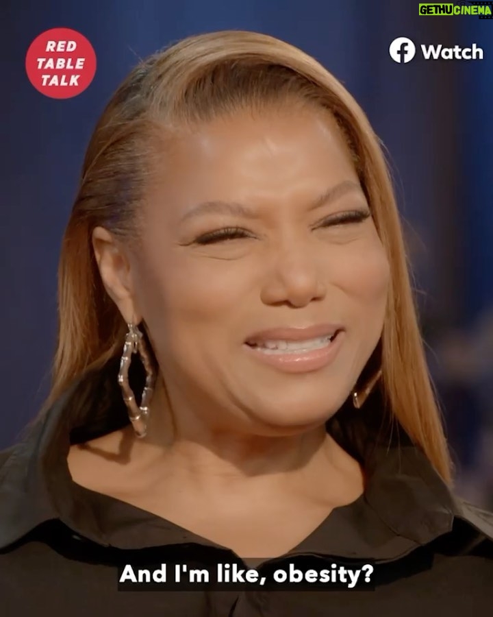 Jada Pinkett Smith Instagram - The one and only @queenlatifah joins us at the Red Table THIS WEDNESDAY to discuss her new mission and partnership with Its Bigger Than Me to help break the stigma and misinformation around obesity. Queen shares her personal struggles and stigmas she’s had to face around her weight. It’s an eye opening conversation. Join us TOMORROW ✨♥️✨