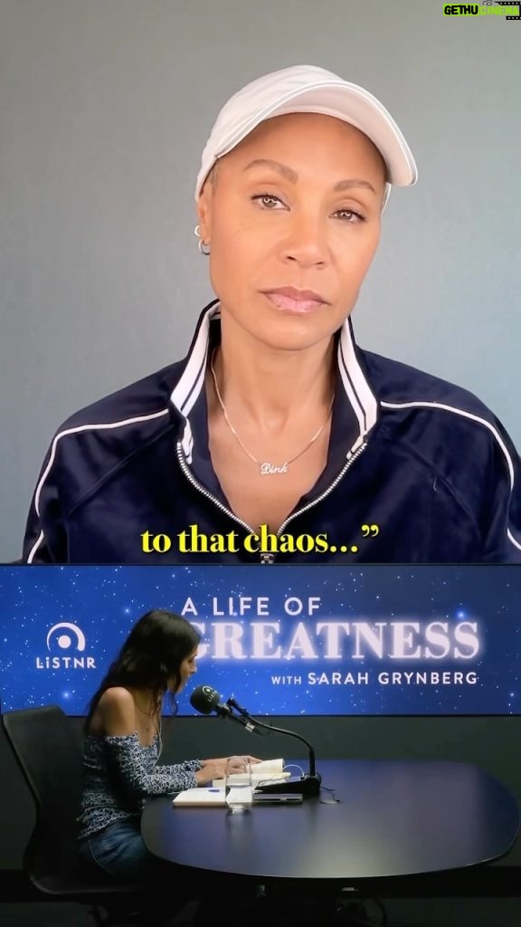 Jada Pinkett Smith Instagram - Please join me and @sarahgrynberg for a powerful conversation on her podcast A Life of Greatness. I don’t think you will want to miss it✨ STREAMING NOW❣ #ourworthyjourney #worthy