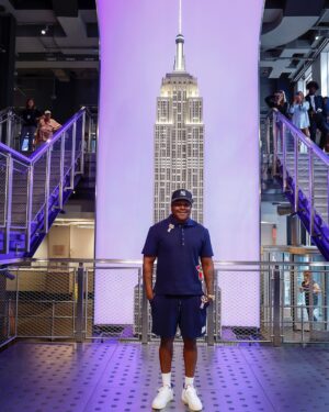 Jadakiss Instagram - celebrating hip-hops 50th anniversary with @universalmusicgroup
@defjam

nyc - look up to the sky tonight and watch us turn the empire state building GOLD