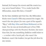 Jadakiss Instagram - It was an honor to be asked by @espn to contribute to their Hip-Hop at 50 tribute, saluting one of the great lines by one of the greats, our friend @jadakiss! Check out our full article all about “I’ma make bucks like Milwaukee, cause like Sam, I Cassell” right now on ESPN.com!!