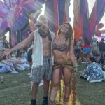 Jade Chynoweth Instagram - Saved the best for last💎🌿🌺 Coachella Day 3 I made this bra! I was so proud😝 felt like a hippie shakira dancing the night away with my man💕 Highlight: @kaliuchis