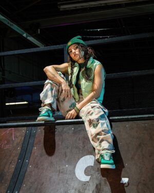 Jade Chynoweth Instagram - Link in bio to cop the Jade Stone 1s🌿🌱
Shipped worldwide 
Made from recycled plastic, bringing in elements of nature, and adorned with a real raw Jade stone!
I designed these myself with my broski @jagerchynoweth2 
@fuego.dance really brought our ideas to life!🥺🙏🏼
Link in bio!!!! Or head over to @fuego.dance ‘s website💚