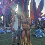Jade Chynoweth Instagram - Saved the best for last💎🌿🌺 Coachella Day 3 I made this bra! I was so proud😝 felt like a hippie shakira dancing the night away with my man💕 Highlight: @kaliuchis