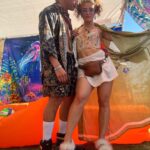 Jade Chynoweth Instagram - Pajama Day for Day 1 Of Chella’ 23 🧸 🎡 @carlitosway89 🥰 Fav of the day: Burna Boy #coachella #day1 #badbunny #badchella Coachella