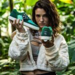 Jade Chynoweth Instagram - Link in bio to cop the Jade Stone 1s🌿🌱 Shipped worldwide Made from recycled plastic, bringing in elements of nature, and adorned with a real raw Jade stone! I designed these myself with my broski @jagerchynoweth2 @fuego.dance really brought our ideas to life!🥺🙏🏼 Link in bio!!!! Or head over to @fuego.dance ‘s website💚