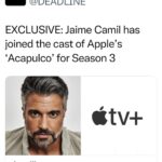 Jaime Camil Instagram - An absolute honor to share the screen with beyond talented and lovely individuals 😍 Season 3 will be SOOOO good! / Un placer compartir la pantalla con gente tan encantadora y talentosa 😍 Va a estar buena la temporada 3! @appletvplus @appletv #acapulco #appletv #appletvfamily