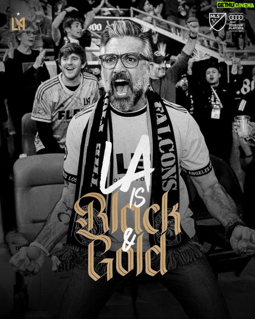 Jaime Camil Instagram - Playoffs mode ON 🖤💛 LFG!!!! @lafc @lafc3252 #LAFC #blackandgold #barrioangelino