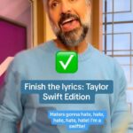 Jaime Camil Instagram - @amandakloots and @jaimecamil take on the finish the lyric challenge with Taylor Swift songs! #finishthelyric #taylorswift #musicchallenge