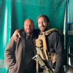 Jake Gyllenhaal Instagram - The guy on the left is an award-winning actor, trained pilot, veteran of the Danish Royal Guard, damn good chess player, and a lovely human. He is unbelievable in The Covenant — which comes out in 4 FRIDAYS FROM TODAY! (Not sure who the guy with the shit eating grin on the right is.)
