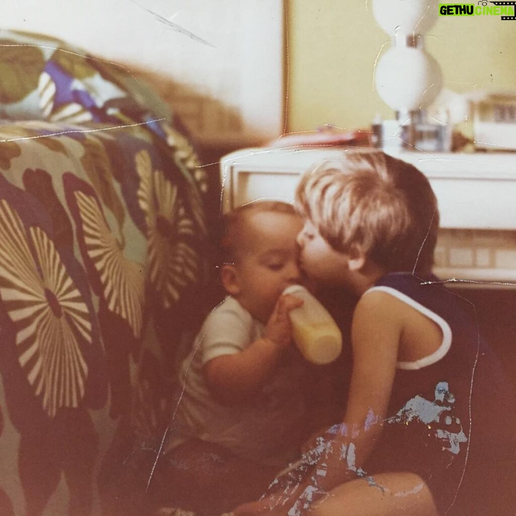Jake Johnson Instagram - Me and my bro kissing in the late 70s.