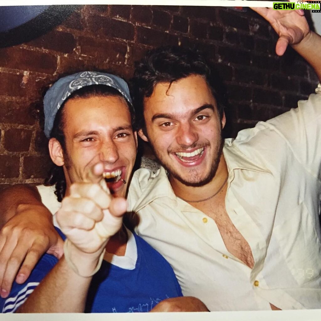 Jake Johnson Instagram - This is my dear friend @oralli & I in NYC in 1999. Lip rings and choker necklaces and all. Look guys the late 90s were where it's at.