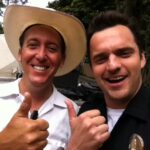 Jake Johnson Instagram - Behind the scenes of let's be cops w @texabilly71 He's also w us on new girl
