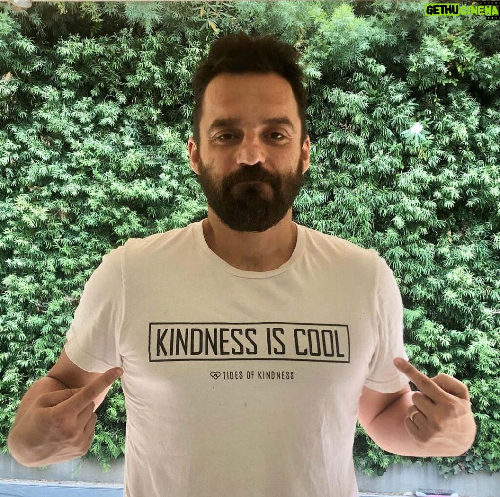Jake Johnson Instagram - Thank you to @caleyversfelt_official for sending this shirt and starting her cool company. Maybe take a minute & support her. She’s doing good stuff. @tidesofkindness