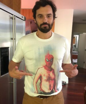 Jake Johnson Instagram - #intothespiderverse #peterparker #shirtlessspiderman