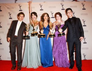 Jake T. Austin Instagram - In honor of the 68th annual #emmys this weekend, here's a major throwback to when the cast of Wizards won! #tbt